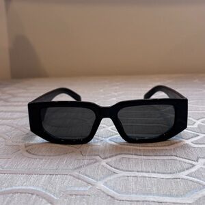 Prada Black Rectangular Sunglasses